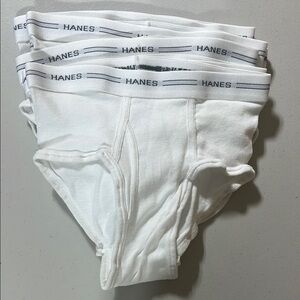 Hanes White Classic Briefs Cotton Comfort